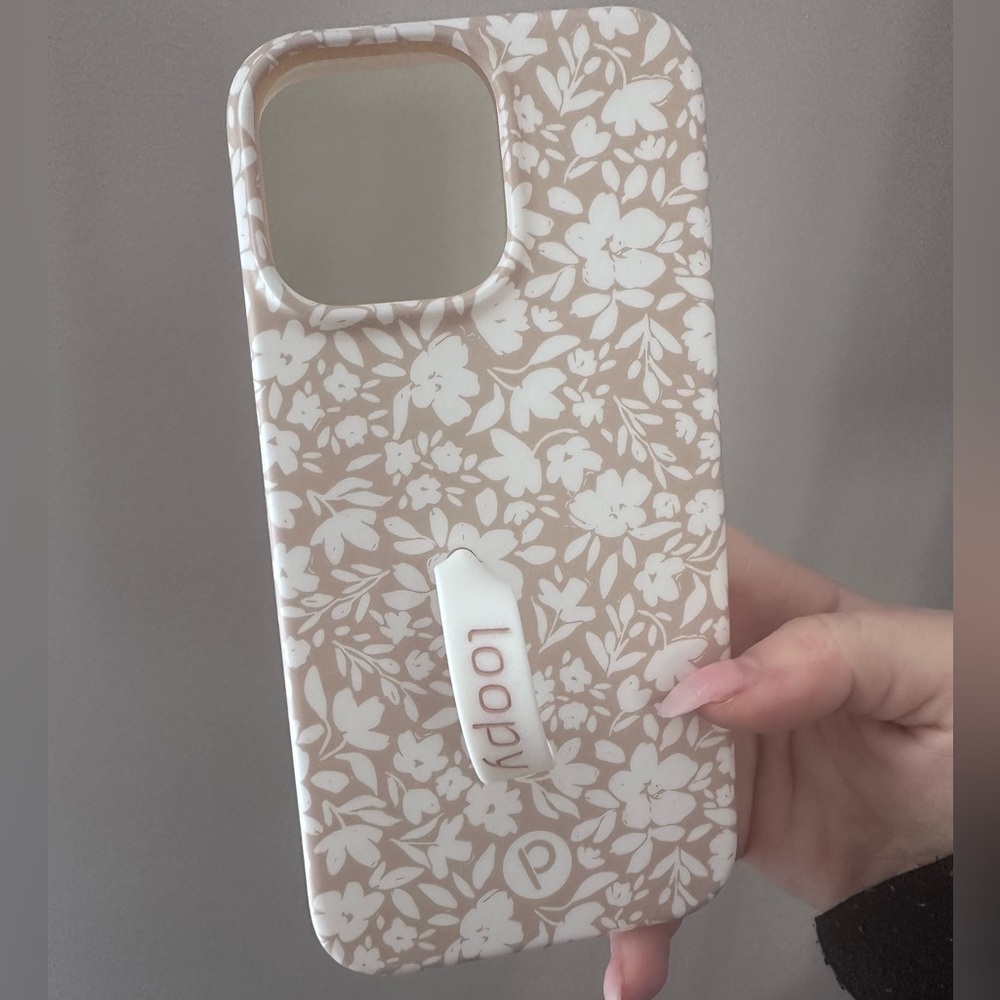 iPhone 14pro Max Beige Blossom Loopy